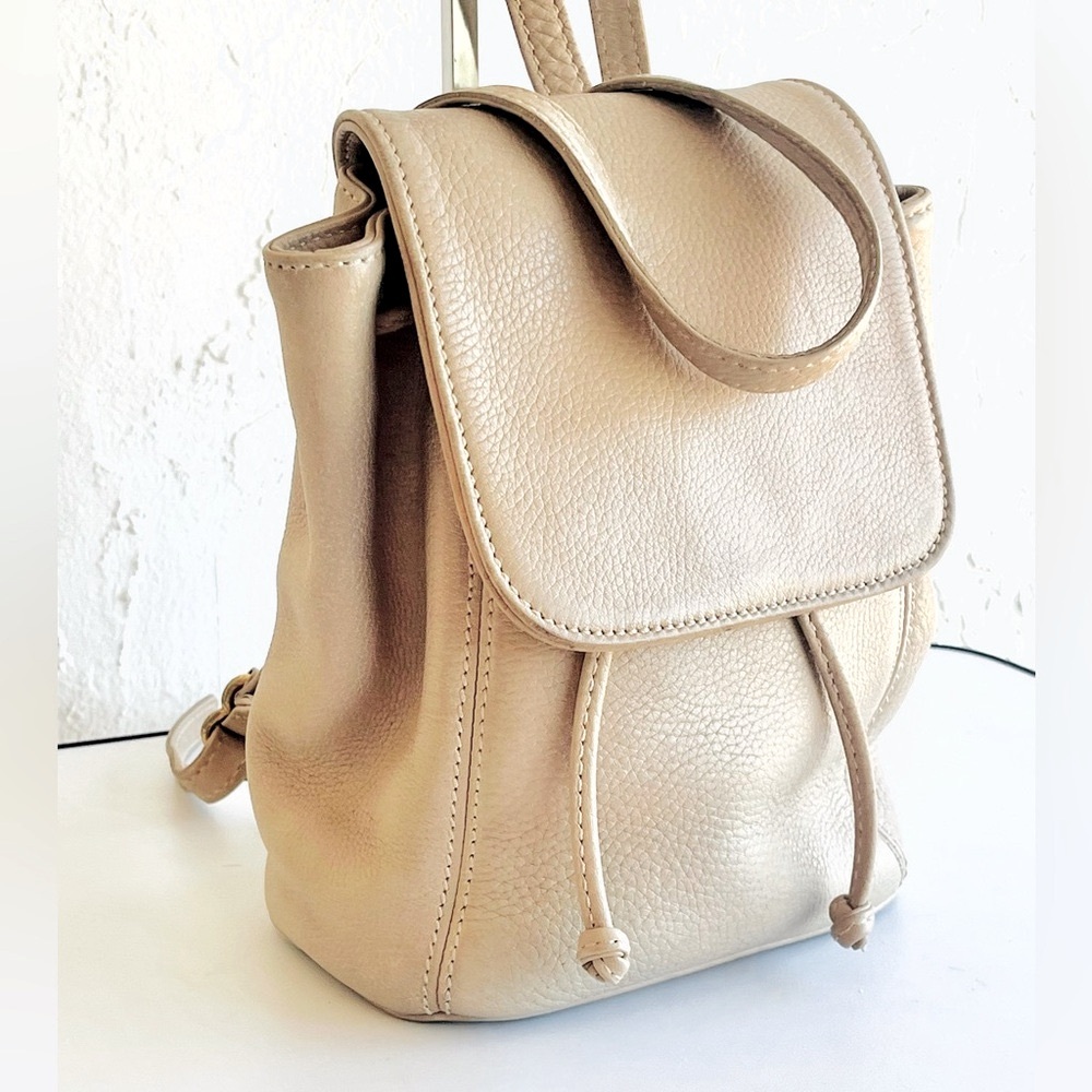 VINTAGE COACH SONOMA 4925 TAN PEBBLED LEATHER SMALL BACKPACK SHOULDER BAG - Picture 7 of 16